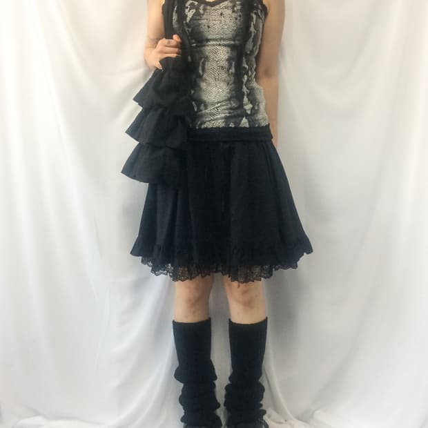 Python pattern lace sleeveless