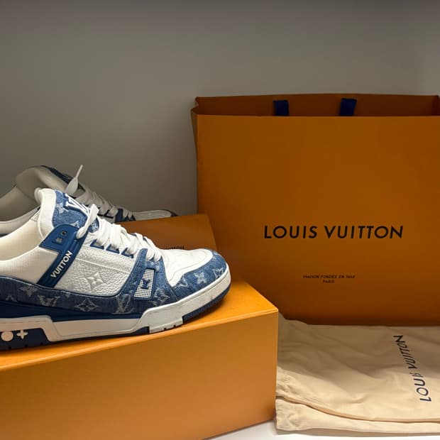 루이비통 LV 트레이너 데님 스니커즈 8사이즈 새상품급