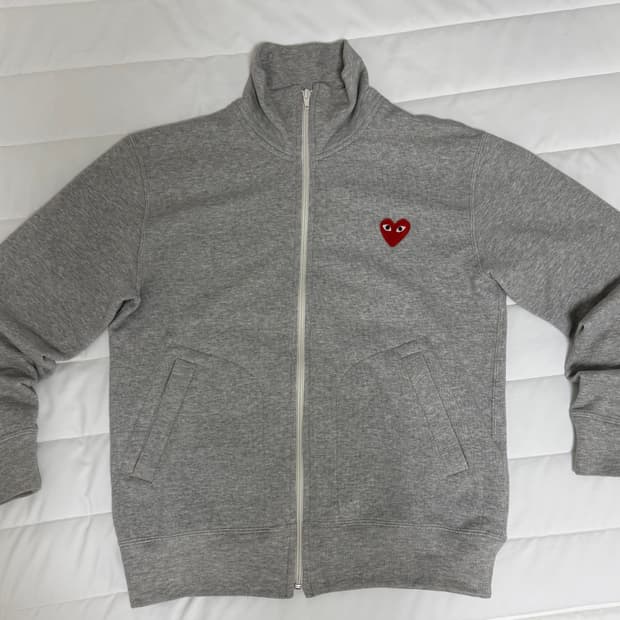 꼼데가르송 5 하트 집업 그레이
