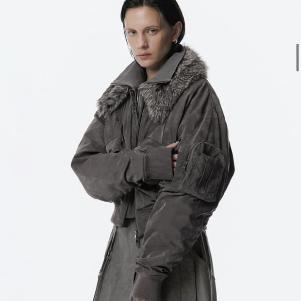 트리밍버드 fur collar ma-1 jumper