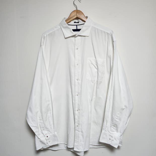 타미힐피거Tommy 화이트 코튼 셔츠 2XL - S185