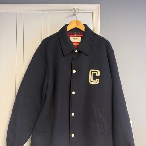 CELINE 셀린느 C로고 네이비 코치자켓 52