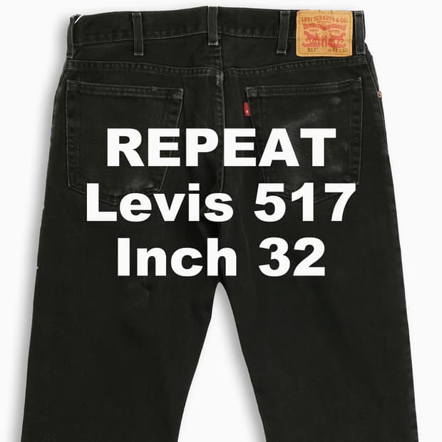 빈티지 리바이스 517 흑청 블랙진 32 인치 LV5173389