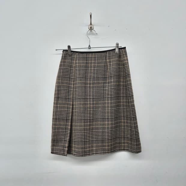 끌로에 체크 패턴 스커트 여성 24in