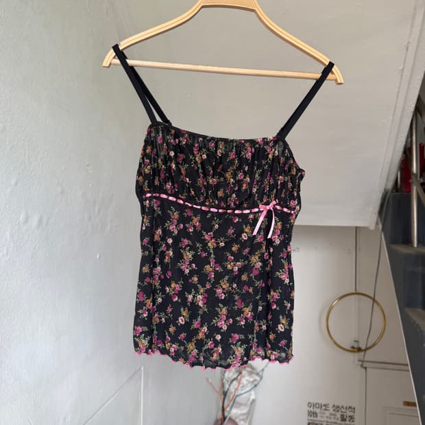 y2k 리본 디테일 쁘띠 슬립