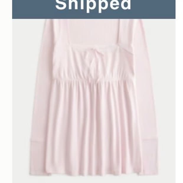 홀리스터 이지 레이스 베이비돌 롱슬리브 탑 베이비 핑크 라이트 라일락