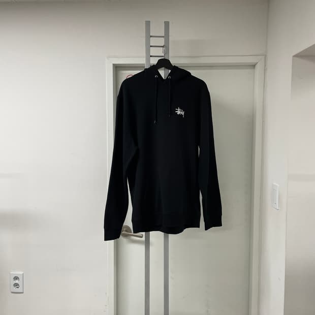스투시 베이직 후드티 블랙 XL
