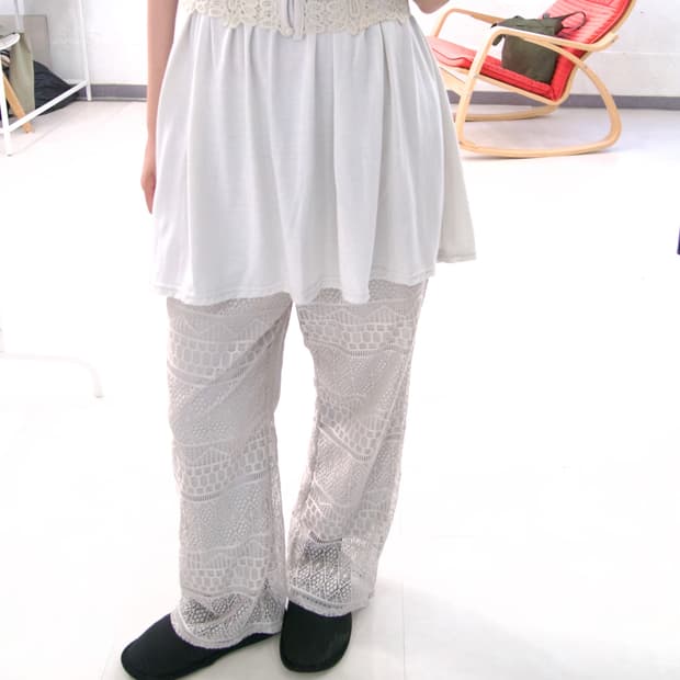 [Reina Hoshi] eyelet lace pants