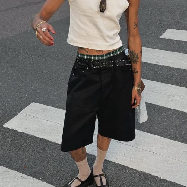 [Unisex]더블 스터드 웨스턴 찡 벨트