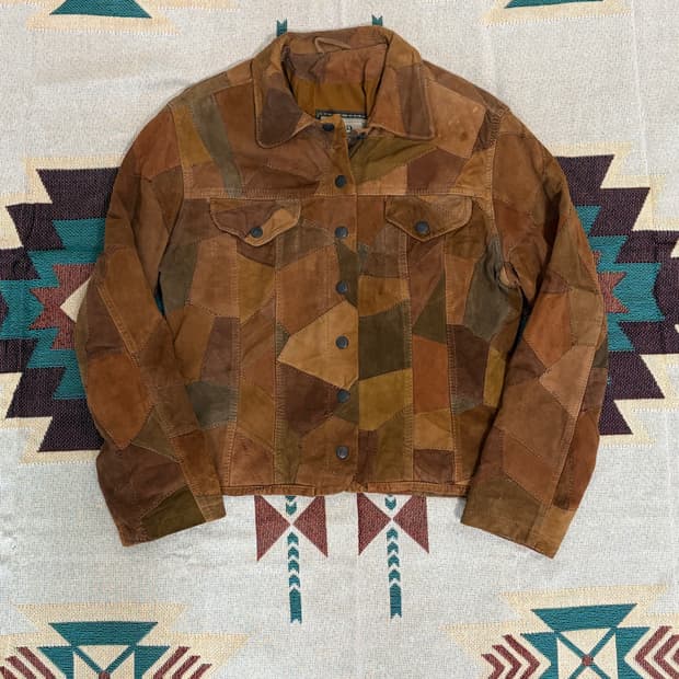 Zebra 레더 패치워크 그런지 웨스턴 자켓