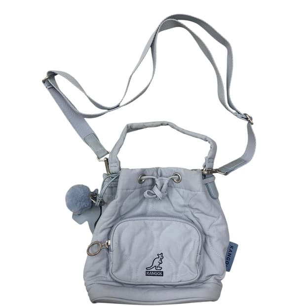 캉골 퀄팅 스카이블루 버킷백 3way