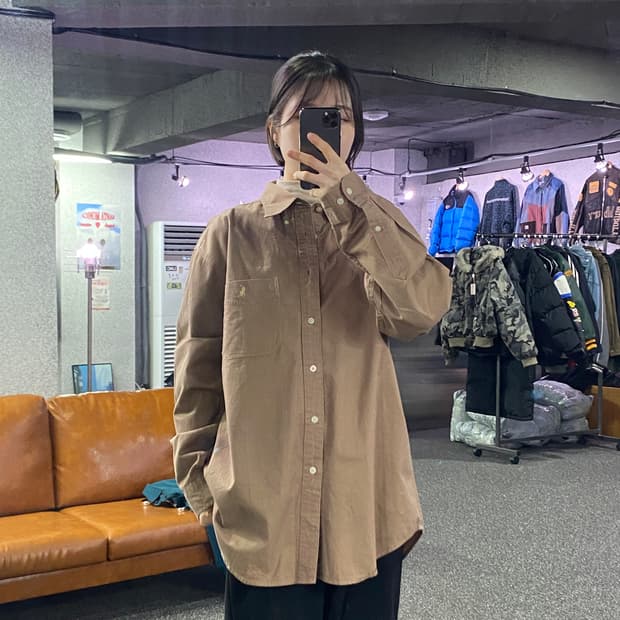 폴로 랄프로렌 클래식핏 브라운 셔츠 B3676