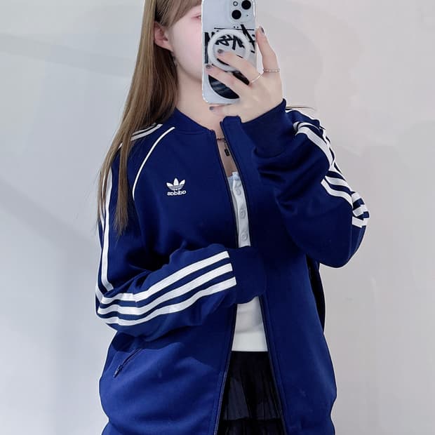 아디다스 삼선 네이비 트랙탑