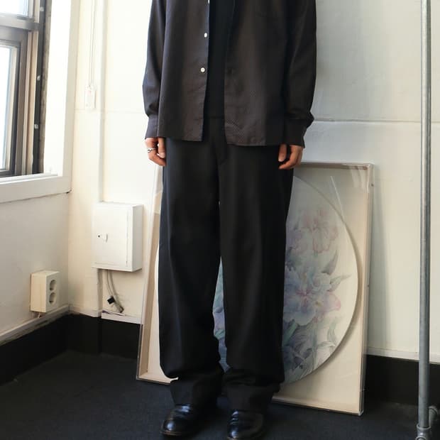 2000s 캘빈 클라인 블랙 핀스트라이프 트라우저 