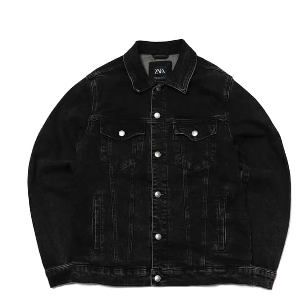 ZARA 데님 흑청 데님 트러커 size L