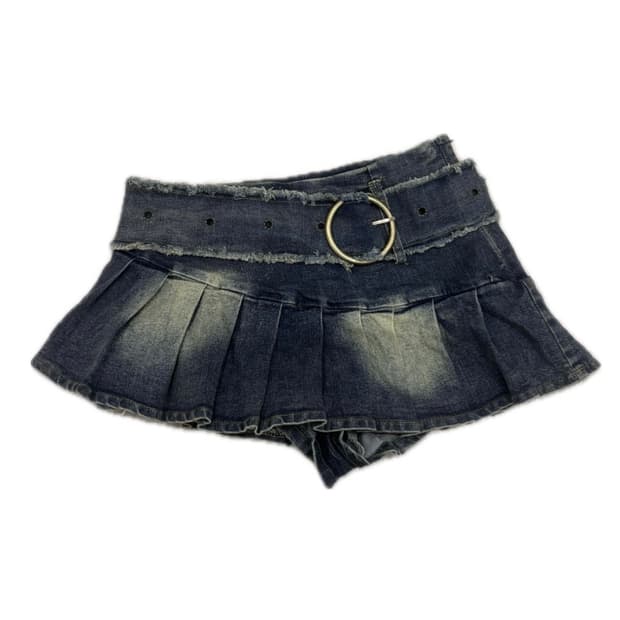 오링버클 빈티지 데님 미니스커트 청치마 