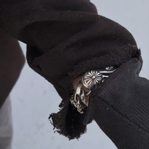 60s distressed 투톤 스웻셔츠