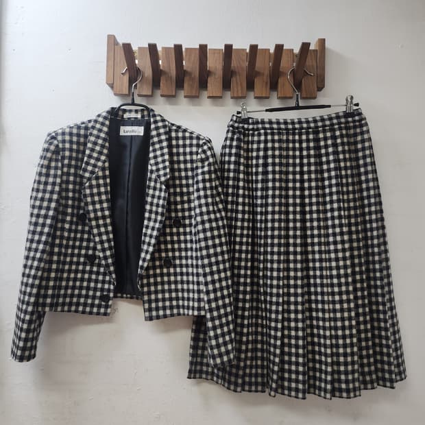 일본빈티지체크울셋업ㅂ