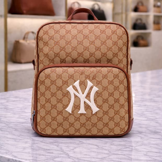 [S급] 구찌 X MLB GG 로고 자카드 백팩 판매합니다!!!