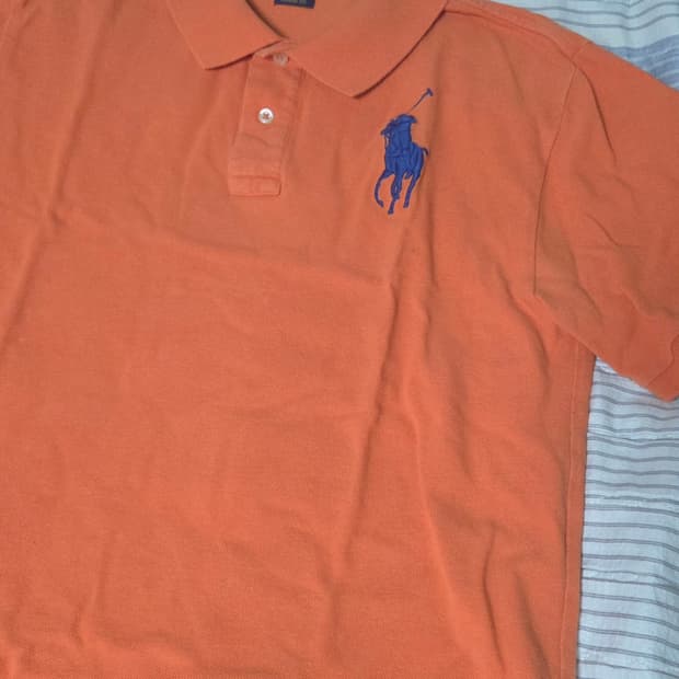 폴로랄프로렌 주황색 빅포니 pk티