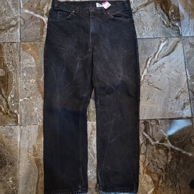 리바이스 흑청 오렌지탭 데님팬츠 