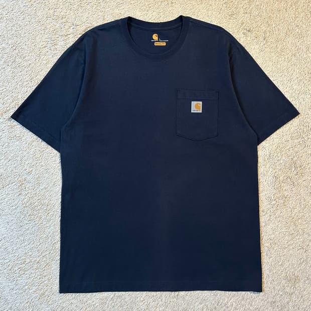 칼하트 CARHARTT 오리지널핏 포켓 반팔 티셔츠 네이비