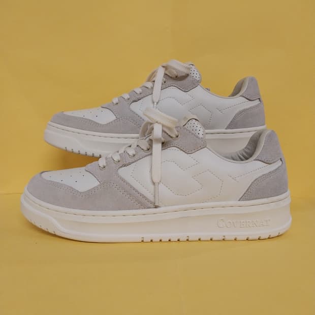 남성 커버낫 코트 오리진 레더 에크루 운동화 (250)