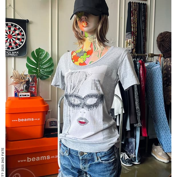 DIESEL Spangle Detail 1/2 T-Shirt