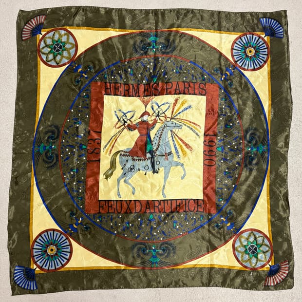 [정품/자카드] 에르메스 푀 다르티피스(Feux d'Artifice) 실