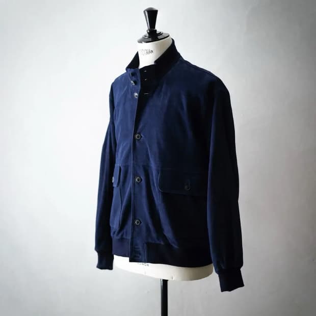 헤릴 램스킨 스웨이드 블루종 24aw