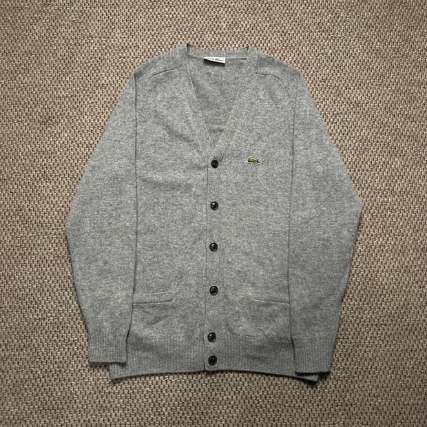 라코스테 재팬 브이넥 가디건 그레이