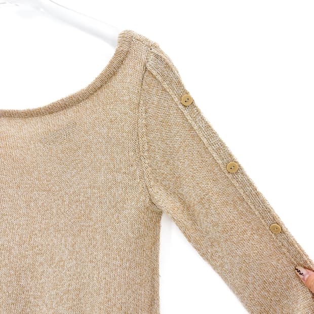 빈티지 슬리브 버튼 니트