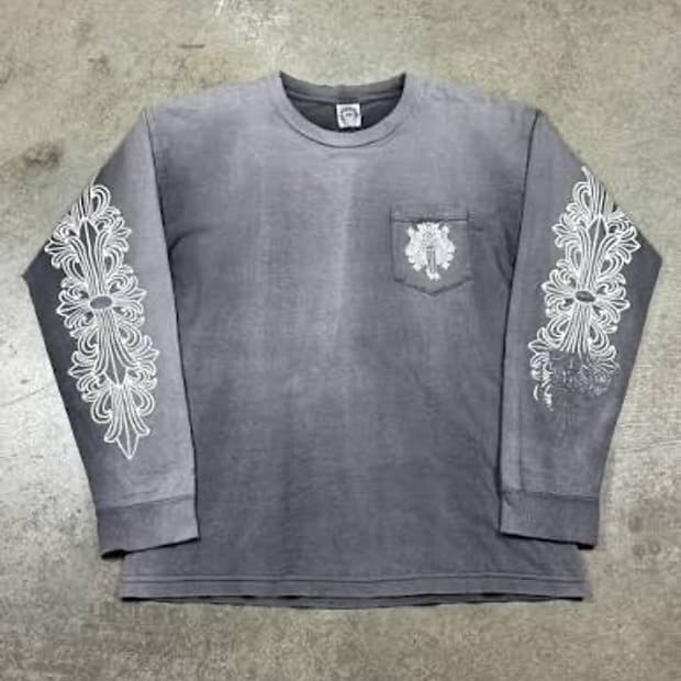 [M] 90s 올드 크롬하츠 플로랄 롱슬리브