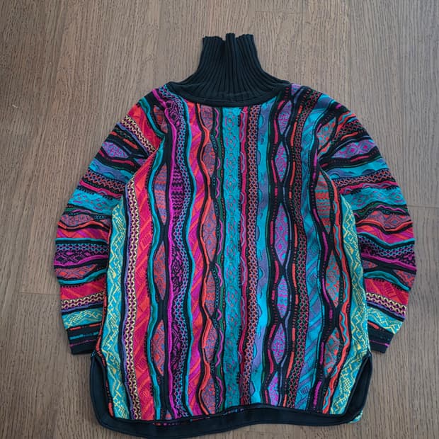 coogi 쿠지 목폴라 케이블 니트