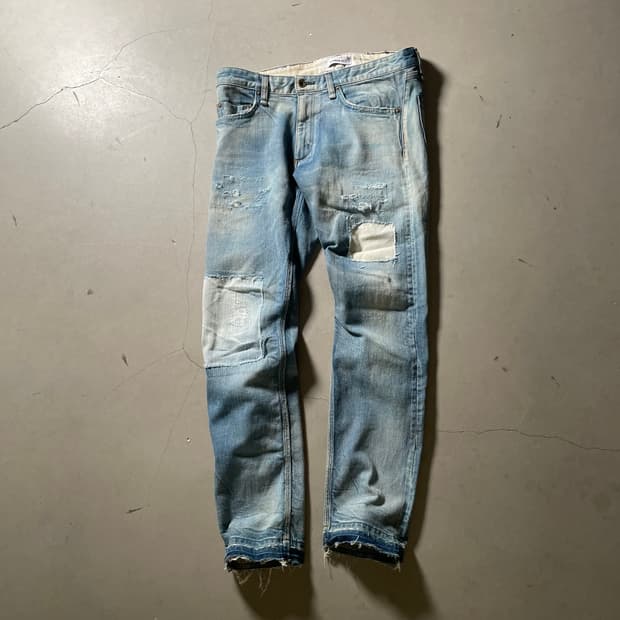 KZ ATELIER  Distressed Denim Pants
