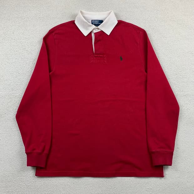 폴로 랄프로렌 포니로고 럭비 티셔츠 레드 