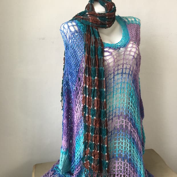  pattern point pleats scarf