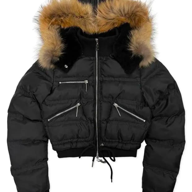 Palejade 라쿤 후디드 푸퍼 점퍼