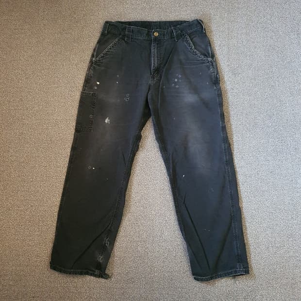 칼하트 B151 BLK 캔버스 던가리 팬츠 no.93