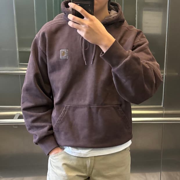 칼하트 윕 비스타 후드 팰러샌더 가먼트 다이드