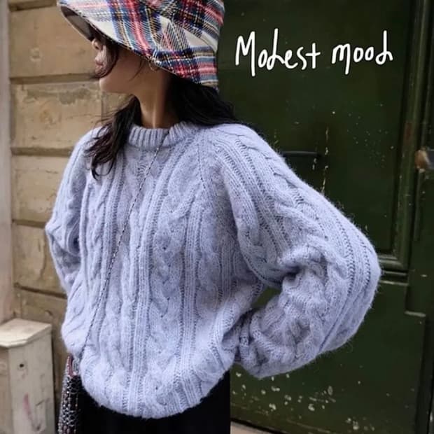 모데스트무드 니트 끌레르 푸룬