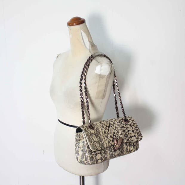 B-10519/랑방 정품 여성용 파이톤 체인 숄더백