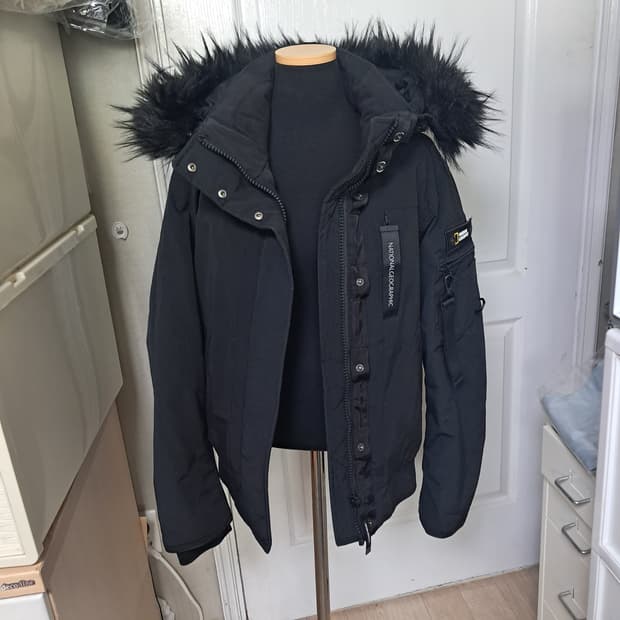 내셔널지오그래픽 덕다운 패딩 자켓 블랙 S(20년 제품)55~66(남녀공