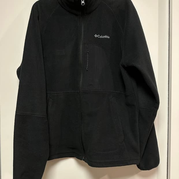 콜럼비아 블랙 플리스 집업 자켓