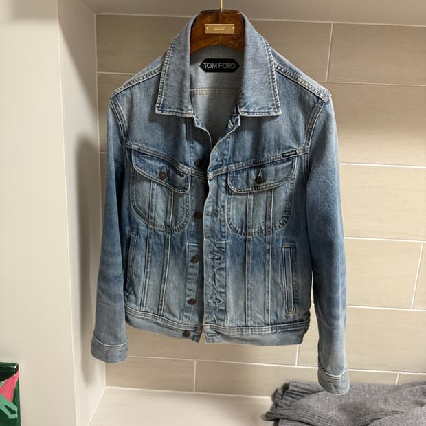 톰포드 / 웨스턴 포켓 데님 트러커 자켓, 중청 / M