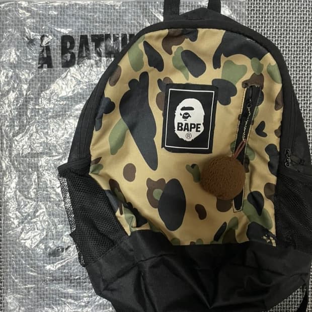 베이프 카모 백팩