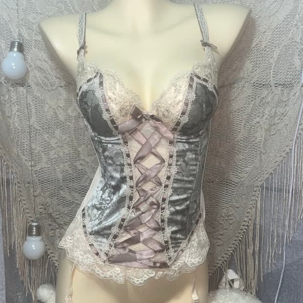 에블린 페어리 갸루 핀터깔 y2k 고딕 고스 코르셋