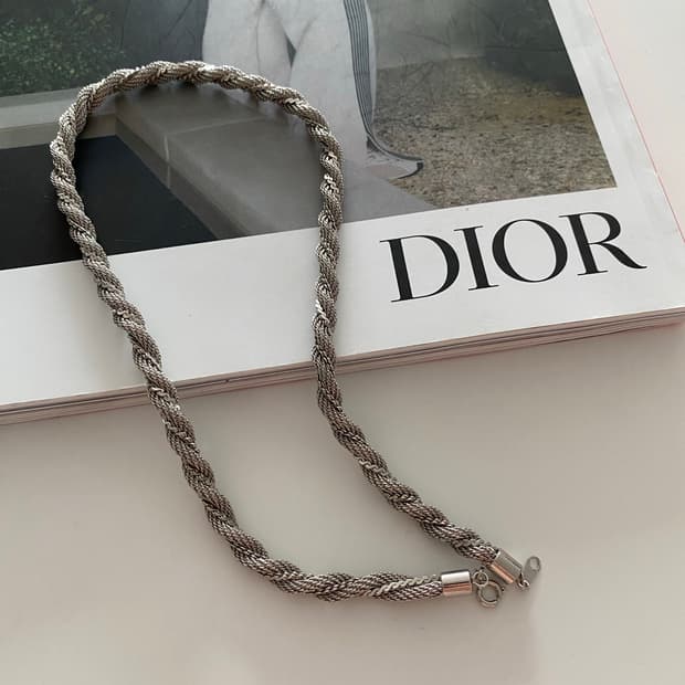 빈티지 꼬임 체인 목걸이