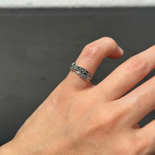 marcasite 925silver baby&toe ring🪶