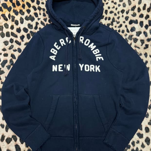 아베크롬비 헤비웨이트 후드집업 L 네이비